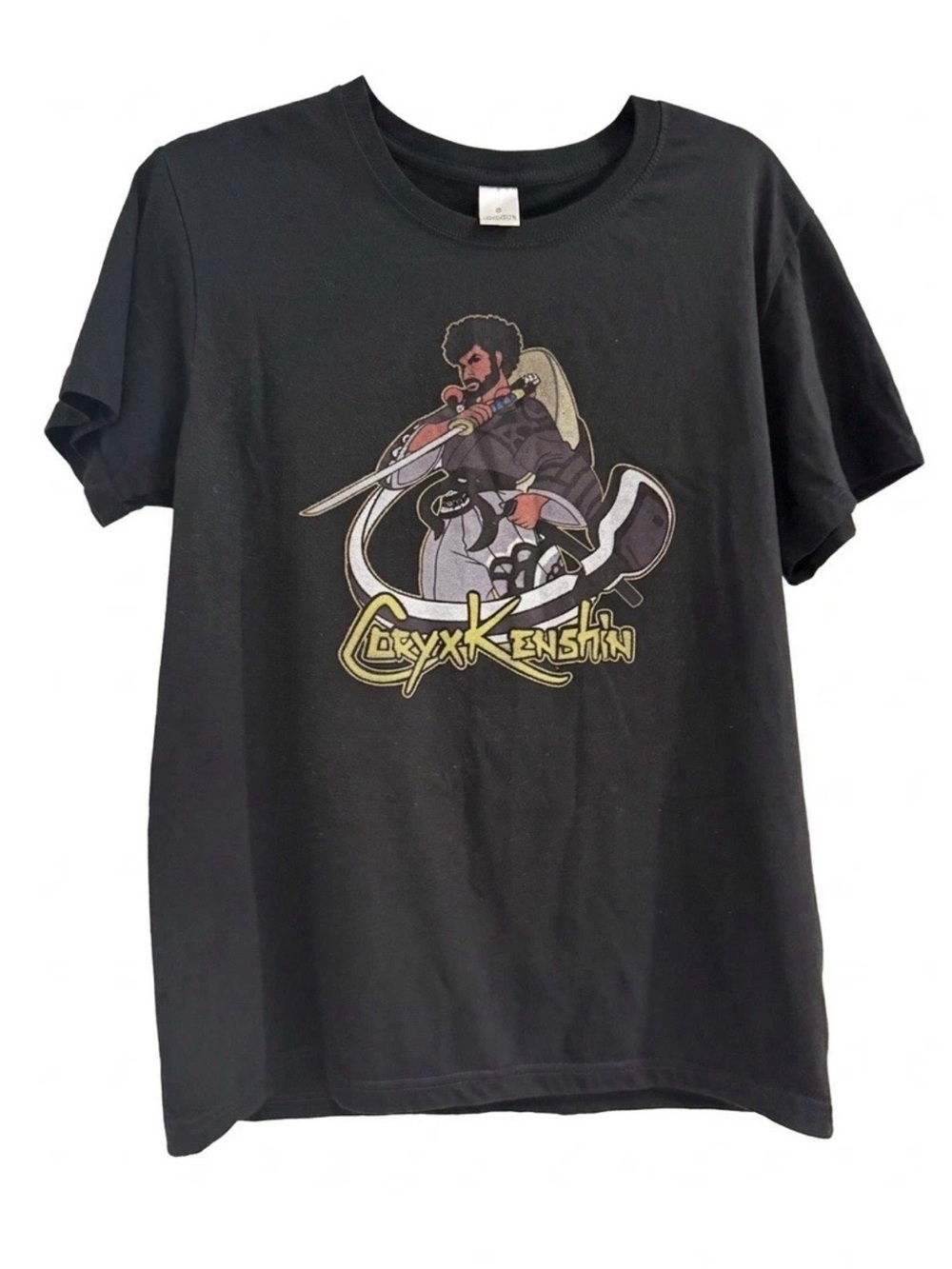 CoryxKenshin Samurai Graphic T-Shirt Black Size Small S 100% Cotton YouTuber‎